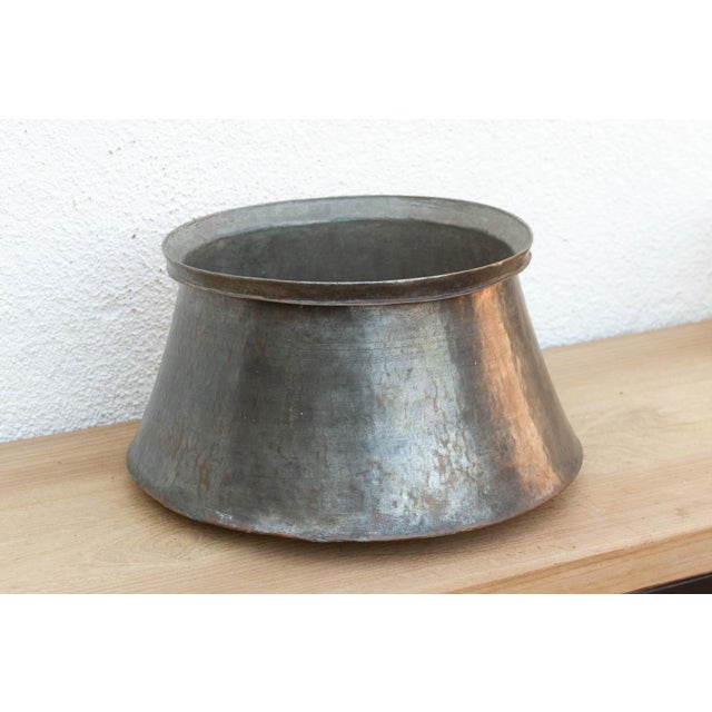 15" Dm Antique Copper Cauldran Pot For Sale In Los Angeles - Image 6 of 8