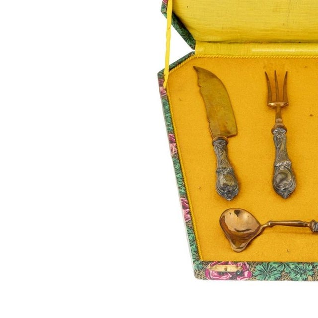 Silver Serving Cutlery Set, 19th Century, Set of 5 For Sale - Image 3 of 6