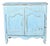 French Provincial Louis XV Style Blue-Painted Two-Door Buffet For Sale