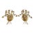 Pair of Large Palwa Crystal and Gold Floral Flower Wall Sconces For Sale