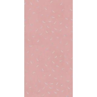 Sample - Feathers (var. 2) Wallpaper by Paule Marrot in Pink For Sale
