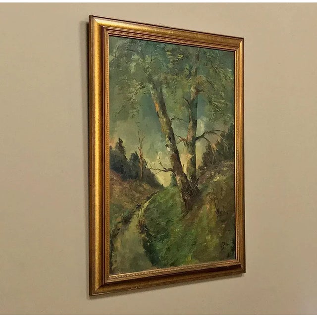 Mid-Century Framed Oil Painting on Canvas For Sale - Image 4 of 11