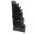 1990s Black Wood Scroll Fleur Bookends- 9a Pair For Sale - Image 4 of 11