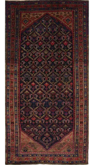 Antique Persian Bijar Area Rug 4’7″ X 9’2″