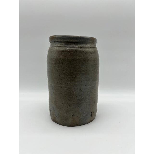 Antique Pennsylvania Folk Art Stoneware Preserve Jar, Circa 1850's For Sale - Image 4 of 12