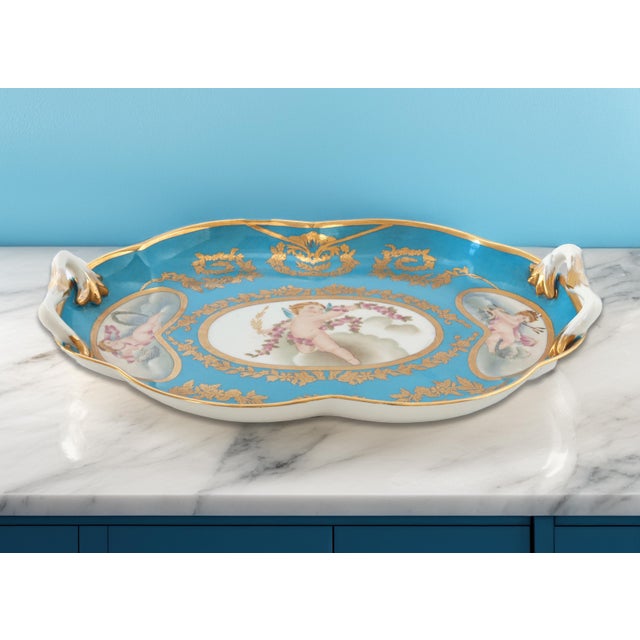 Italian Italian Porcelain Tray in the Sèvres Style For Sale - Image 3 of 4