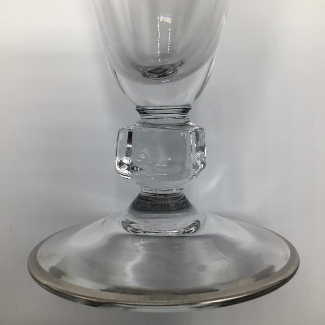Transparent Vintage Bryce 934-1 Platinum Band Water Goblets-Set of 8 For Sale - Image 8 of 12