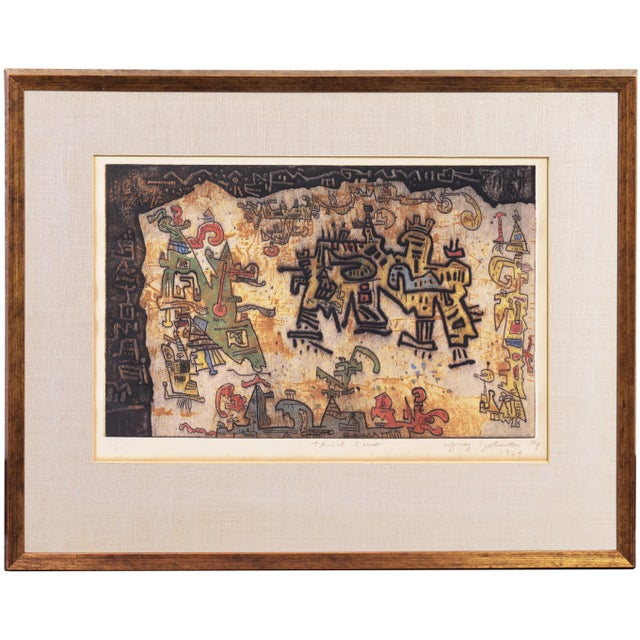 Modern 'Tribal Coast' by Ynez Johnston, 1964; New York, Museum of Modern Art, Guggenheim, Woman Artist, For Sale - Image 3 of 13