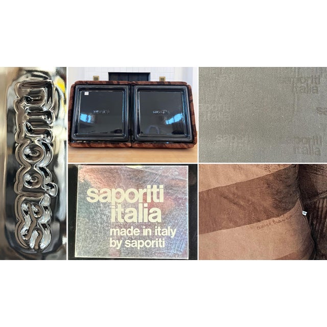 Metal RARE Alberto Rosselli Sofa Two Seater for Saporiti 'Confidential', Italy, 1970s For Sale - Image 7 of 15
