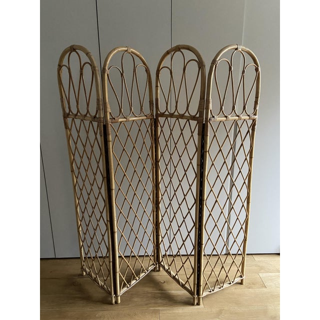 1970s Screen with Wicker Arches, 1970s For Sale - Image 5 of 5