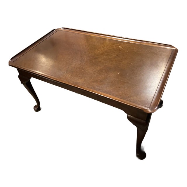 1970s Wooden Coffee Table With Extendable Trays For Sale