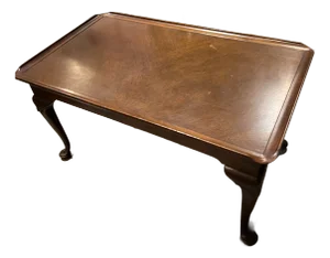 1970s Wooden Coffee Table With Extendable Trays