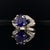 Blue Diamond Sapphire Ring 14k White Gold 3.31 TCW Women Certified For Sale - Image 8 of 9