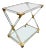 Acrylic Brass & Glass Serving Cart, Italy, 1970s For Sale