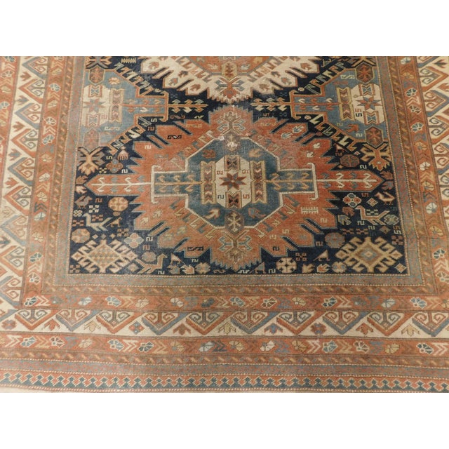 Vintage Handmade Turkish Rug of Caucasian Design. 5'3"x 6'3" For Sale - Image 4 of 18