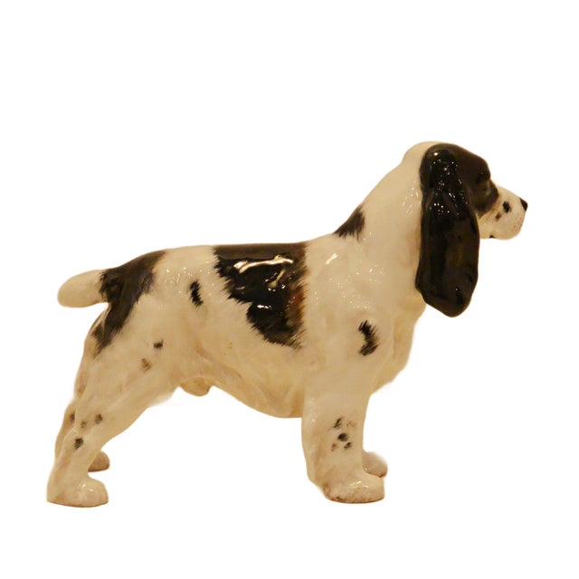 Royal Doulton Cocker Spaniel Hn 1078 – Antique Frederick Daws Design – Black & White Parti-Color, C. 1930s-40s For Sale In Jacksonville, FL - Image 6 of 9