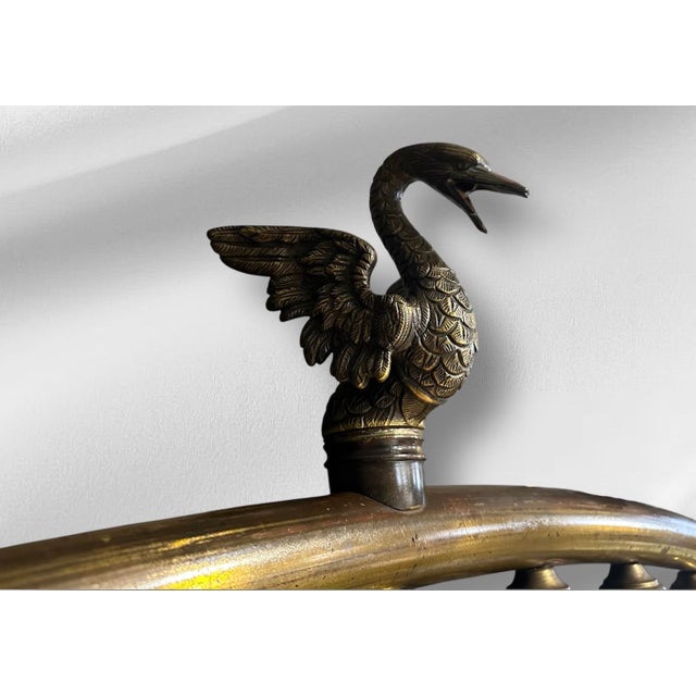 Rustic Early 20th Century Rustic Bedframe Chandelier With Swan Motif For Sale - Image 3 of 14