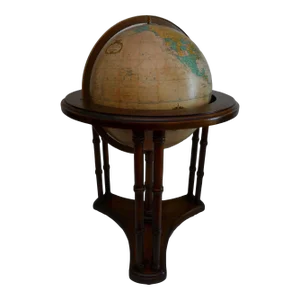 1970s Illuminated Floor Heirloom Globe by Replogle