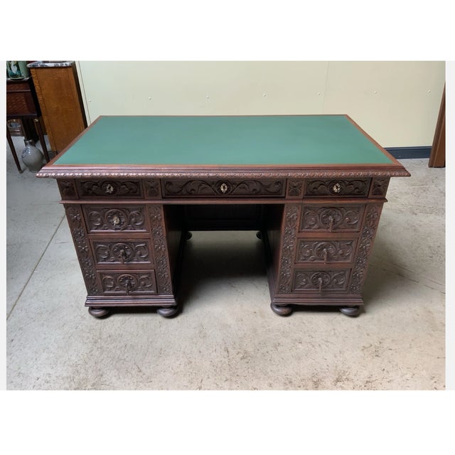 Antique Office Desk, 1880 For Sale - Image 11 of 11