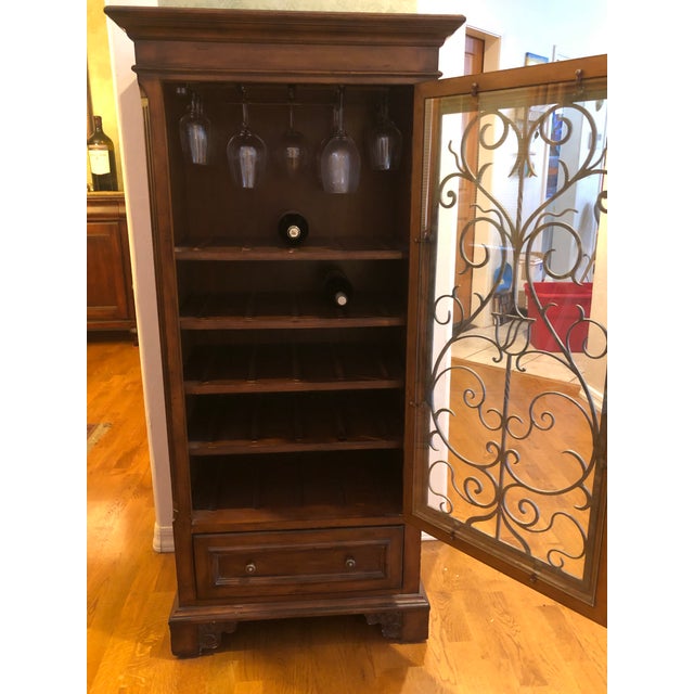 Wood and Glass Ethan Allen Tuscany Wine Rack Chairish