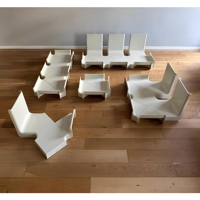 Mid-Century Modern Modular Sofa by Guarnacci, Padovano and Vagnoni for 1P, 1960s, Set of 10 For Sale - Image 3 of 8