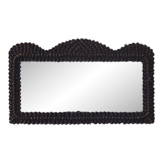 Black Forest Style Pinecone Frame Mirror With Antique Glass For Sale