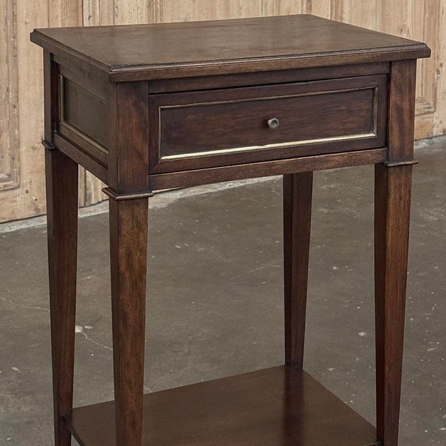 Pair Mid-Century Louis XVI Style Mahogany End Tables For Sale - Image 11 of 18