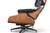 1970s Walnut + Leather Lounge Chair and Ottoman For Sale - Image 11 of 11