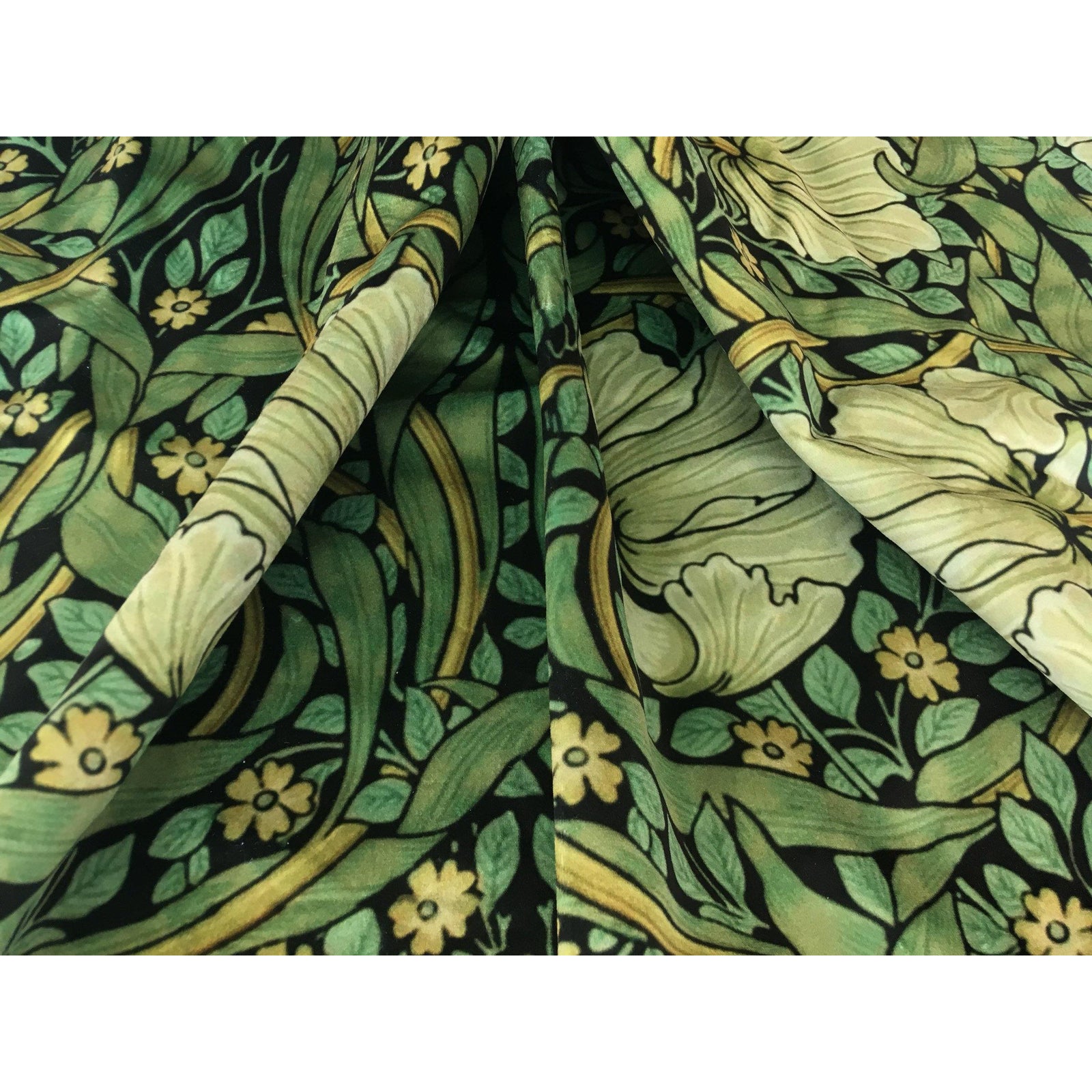 Art Nouveau Dark Green William Morris Pimpernel Velvet Upholstery