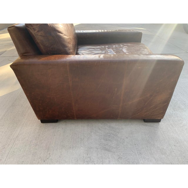 Restoration Hardware Maxwell Leather Chair Chairish