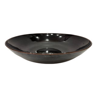 Vintage 1983 Black Bowl Signed by Steve Stewart For Sale