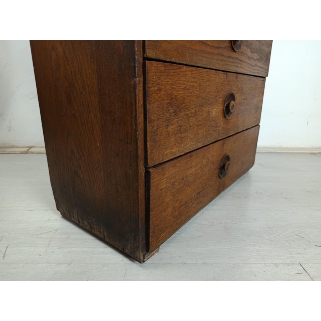 Wood Oak Chest of Drawers For Sale - Image 7 of 18