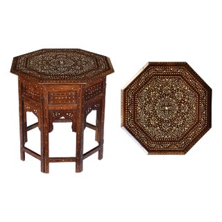 Large Anglo Indian Octagonal Side/Traveling Table For Sale