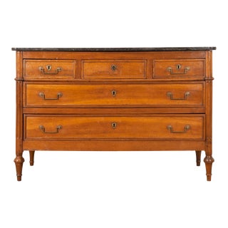 19th Century French Walnut Louis XVI Style Commode For Sale