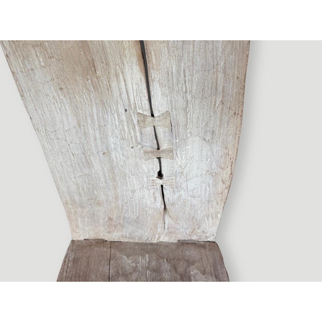 2010s Andrianna Shamaris St. Barts Organic Teak Wood Chair For Sale - Image 5 of 5