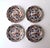A set of four (4) Japanese export porcelain plates with scalloped edges, in the Chinoiserie design style/Imari‑style...