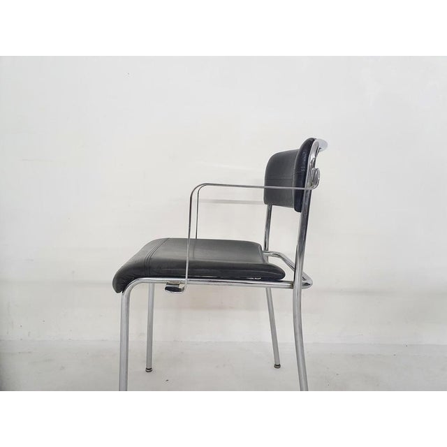 Black Dining Chairs by Aryform, Sweden, 1970s, Set of 5 For Sale - Image 8 of 15