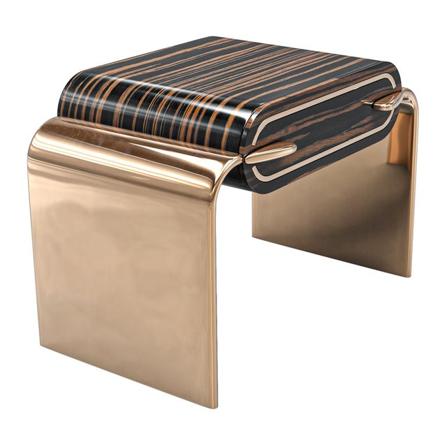 Not Yet Made - Made To Order "Campana" Console & Credenza With Bronze, Handcrafted For Sale - Image 5 of 6