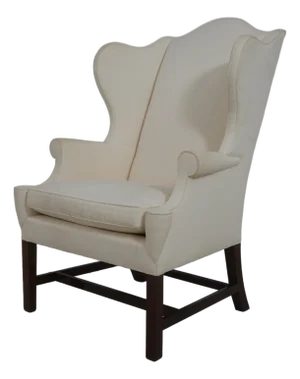 Kindel 18th Century Style Chippendale Mahogany Wing Chair