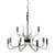 Crystal & Nickel 12 Arm Chandelier by Chapman & Myers for Visual Comfort For Sale