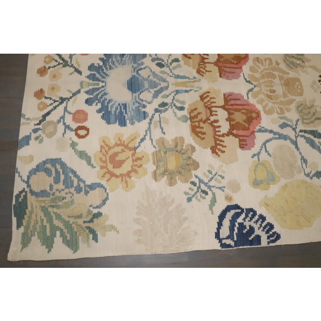 Late 19th Century Zabihi Collection European Besserabian Balkan Kilim - 5'7" x 9'3" For Sale - Image 10 of 11