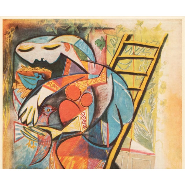 Portraiture 1960s After Pablo Picasso "Woman on a Ladder", Period Full-Color Print For Sale - Image 3 of 9
