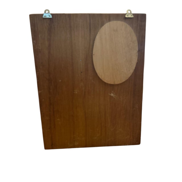 Mid 20th Century Vintage Wall Organizer With Mirror For Sale - Image 5 of 8