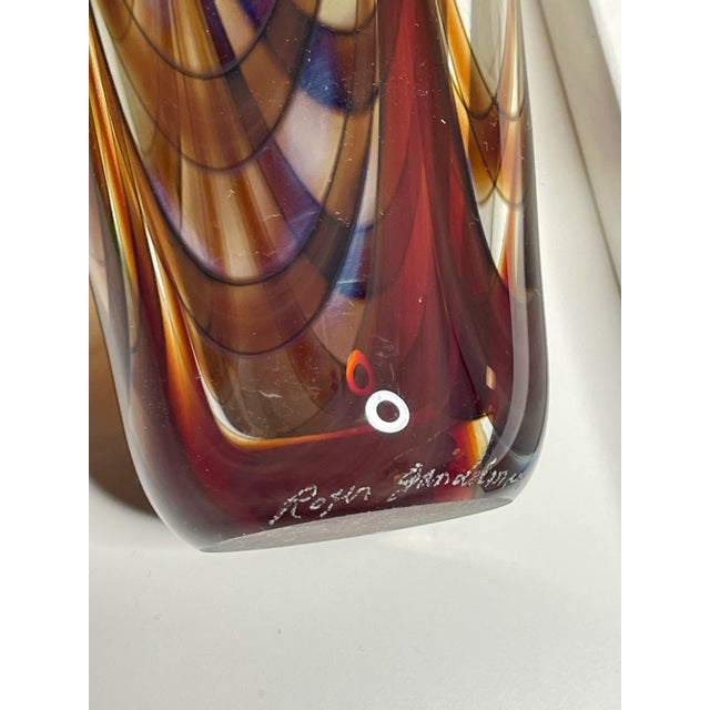 Art Glass Vase Signed by Roger Gandelman For Sale - Image 4 of 6