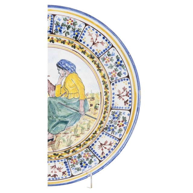Large Santanna Earthenware Plate For Sale - Image 4 of 8