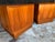 Gorgeous Danish modern teak side tables or nightstands with beautiful tambour doors. Fabulous wood grain patterns…nature’s...
