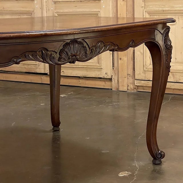 Antique French Walnut Regence Style Dining Table For Sale - Image 10 of 13