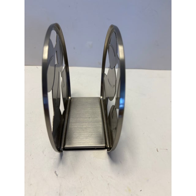 Contemporary Late 20th Century Umbra Stainless Steel Leaf Napkin Holder by Dennis Cheng, Modern Minimalist Design For Sale - Image 3 of 7