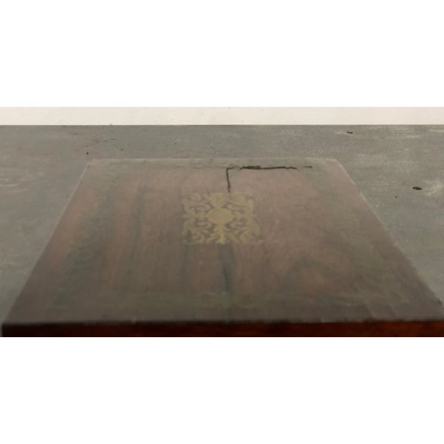 1900 - 1909 1900s Art Deco Rosewood Sewing Box With Brass Filigreed Inlay For Sale - Image 5 of 10