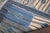 Blue Vintage Zabihi Collection Abstract Blue Swedish Kilim - 4'10" x 6' For Sale - Image 8 of 12